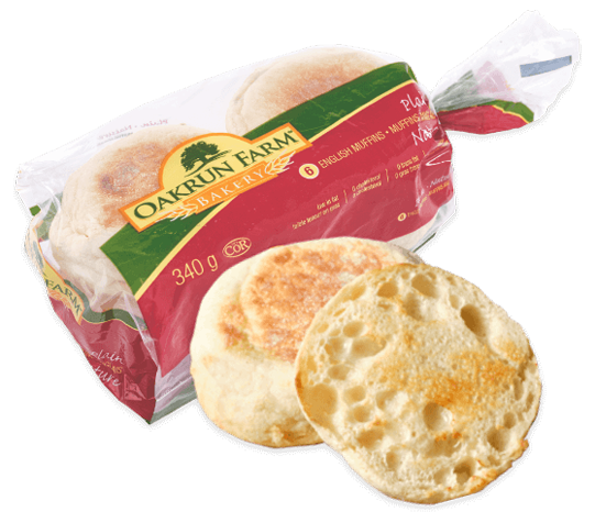 english muffins with packaging